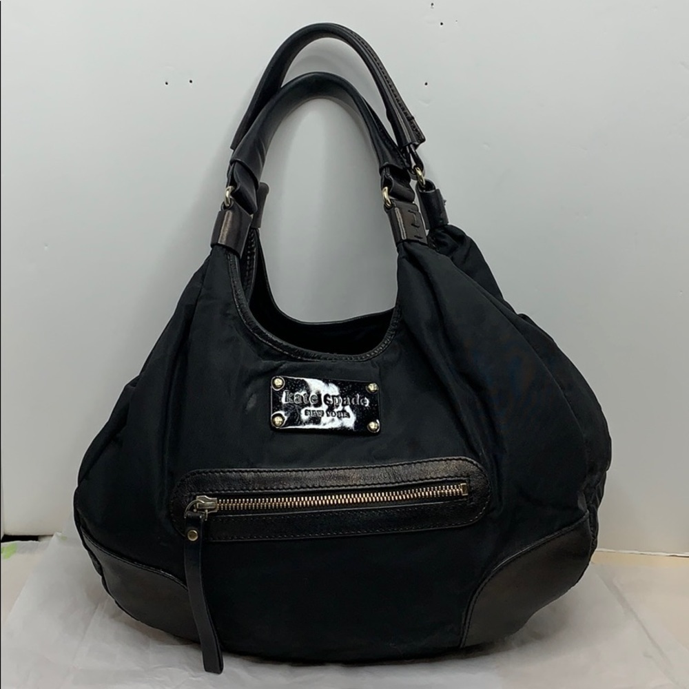 Kate Spade ♠️ signature nylon and leather hobo